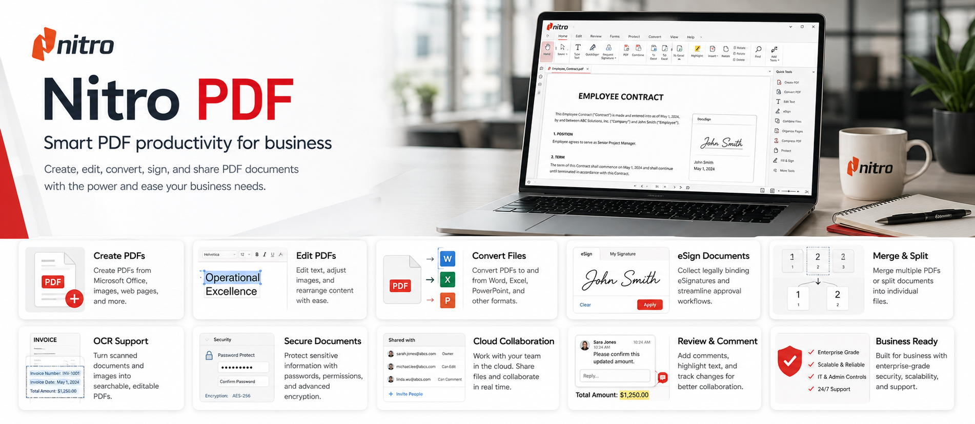 Nitro PDF Dashboard Interface - Buy Genuine License Online | Software License Hub