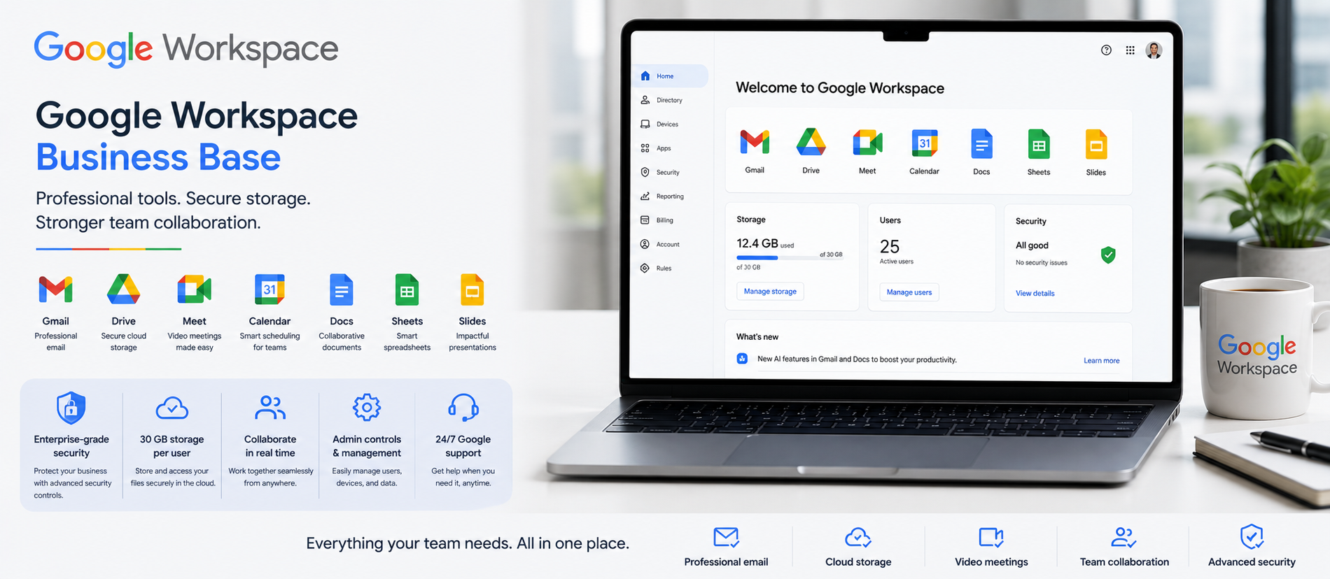 Google Workspace Business Base Logo Banner - Buy Genuine License Online | Software License Hub