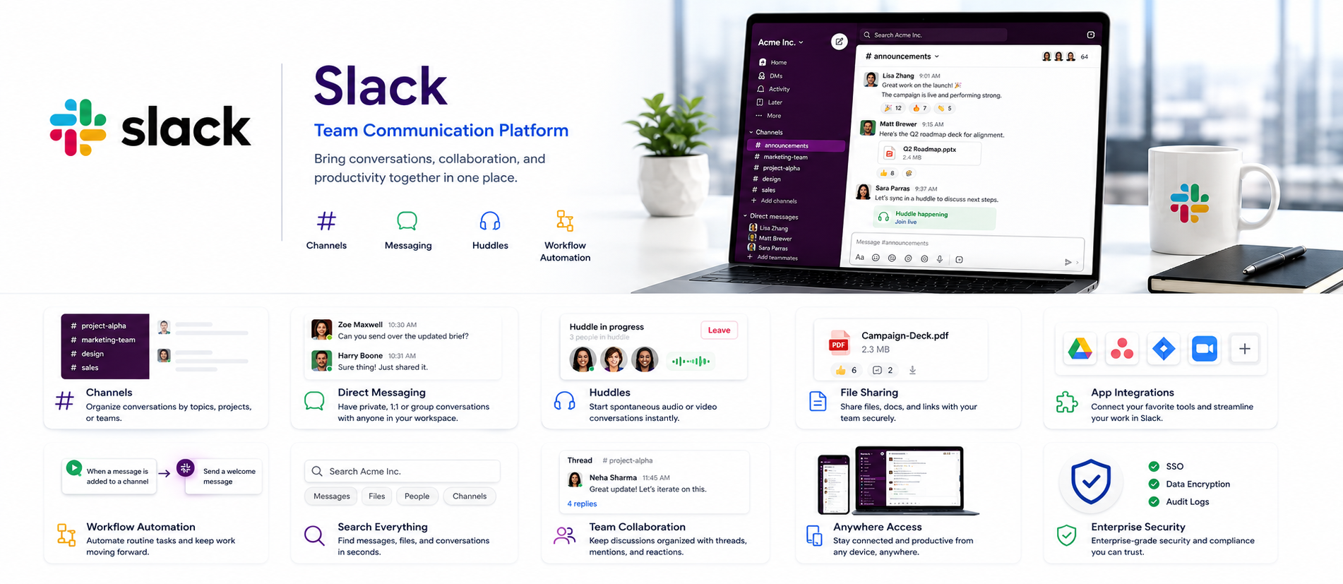 Slack Dashboard Interface - Buy Genuine License Online | Software License Hub