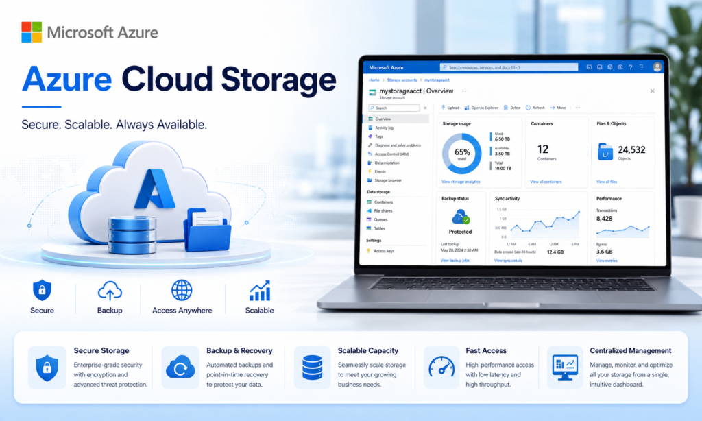 Azure Cloud Storage Logo Banner - Buy Genuine License Online | Software License Hub