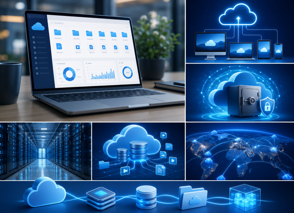Azure Cloud Storage Concept Graphic - Buy Genuine License Online | Software License Hub
