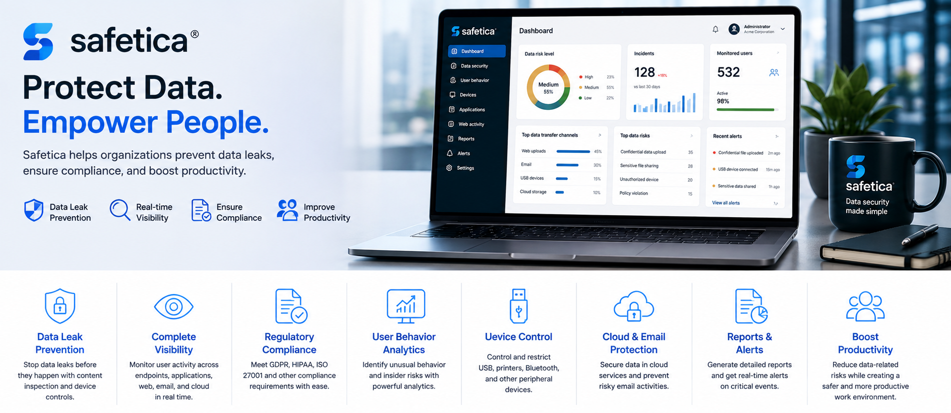 Safetica Concept Graphic - Buy Genuine License Online | Software License Hub
