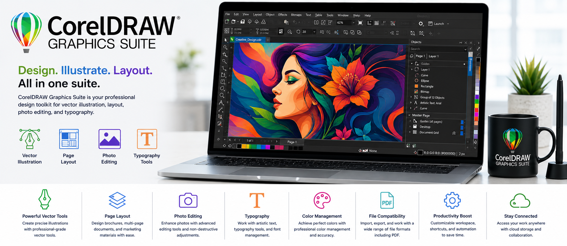 Coreldraw Graphics Suite Logo Banner - Buy Genuine License Online | Software License Hub