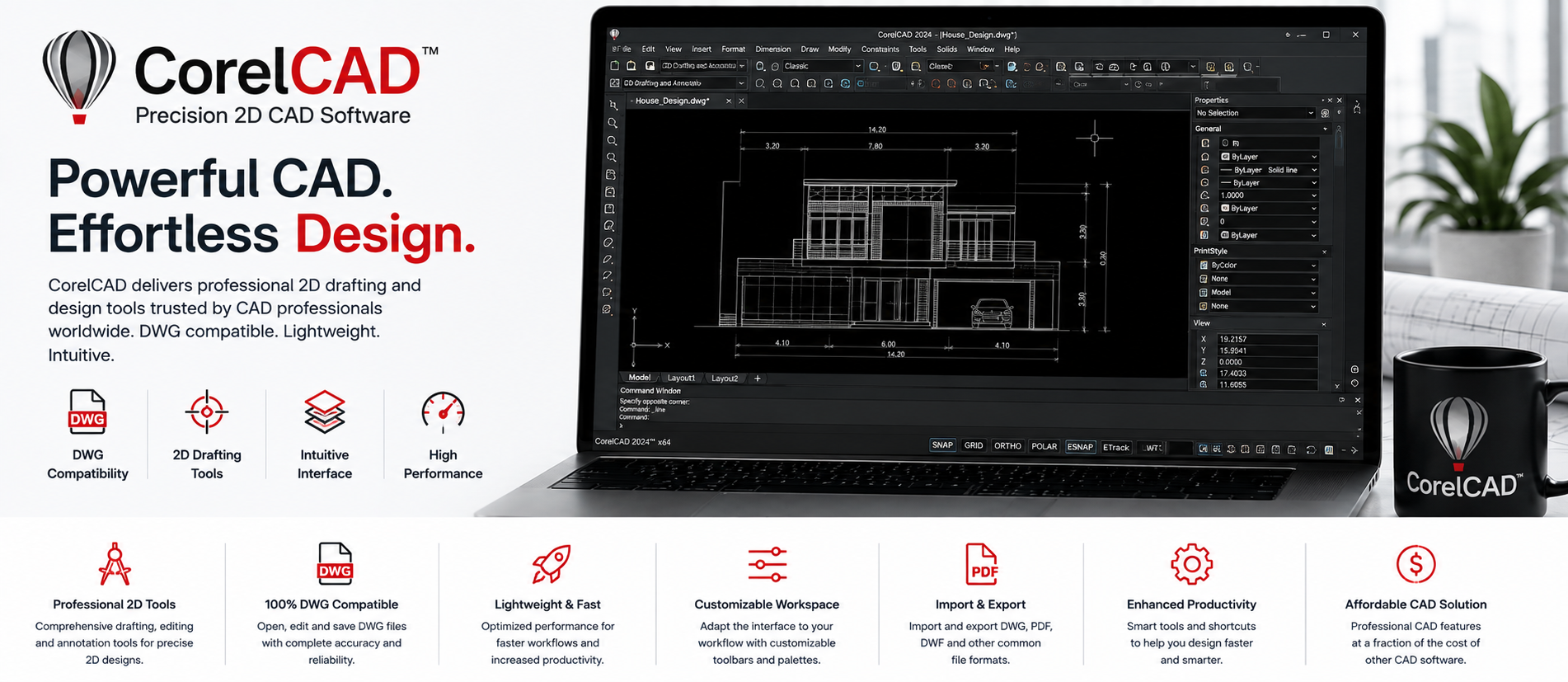 CorelCAD Concept Graphic - Buy Genuine License Online | Software License Hub