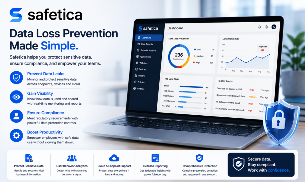 Safetica Logo Banner - Buy Genuine License Online | Software License Hub