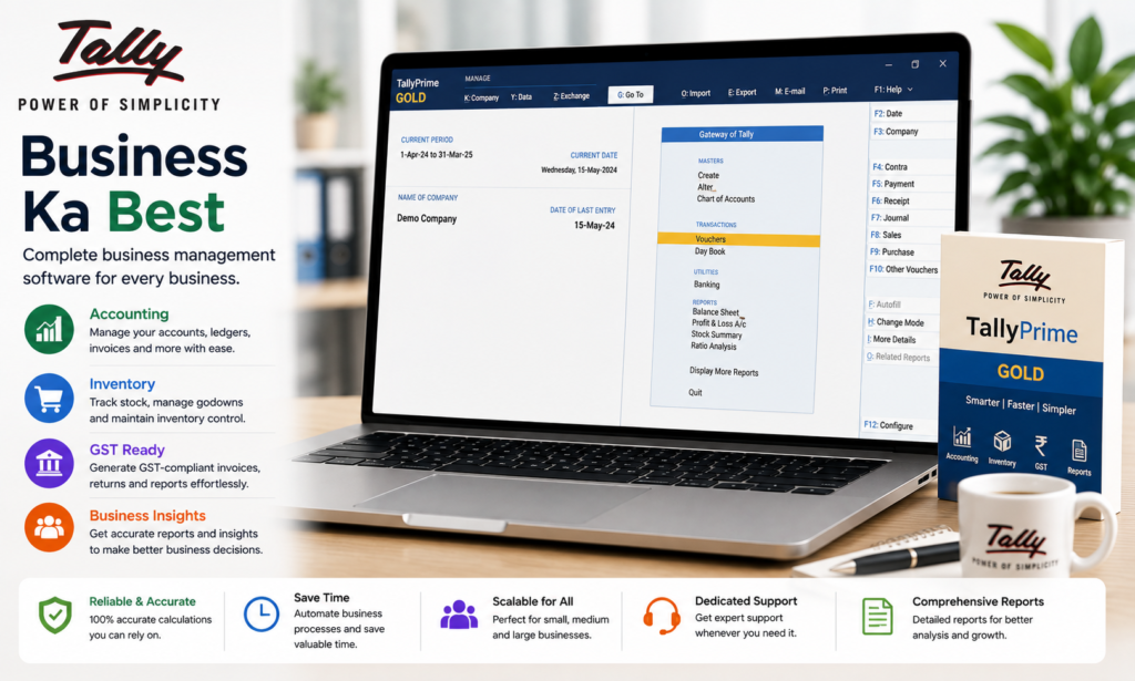 Tally Concept Graphic - Buy Genuine License Online | Software License Hub