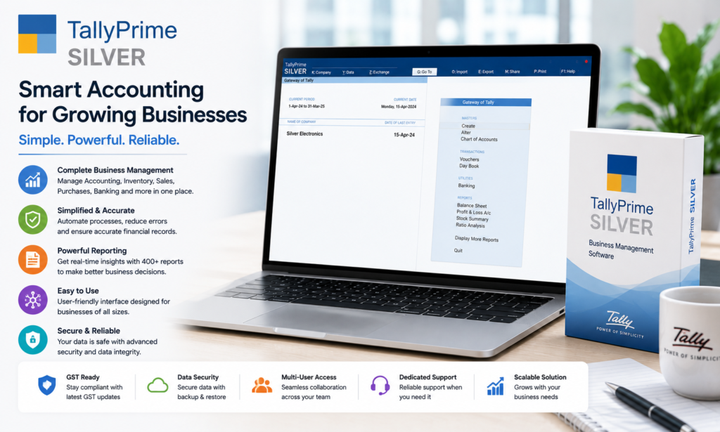 Buy TallyPrime Silver Concept Graphic - Buy Genuine License Online | Software License Hub