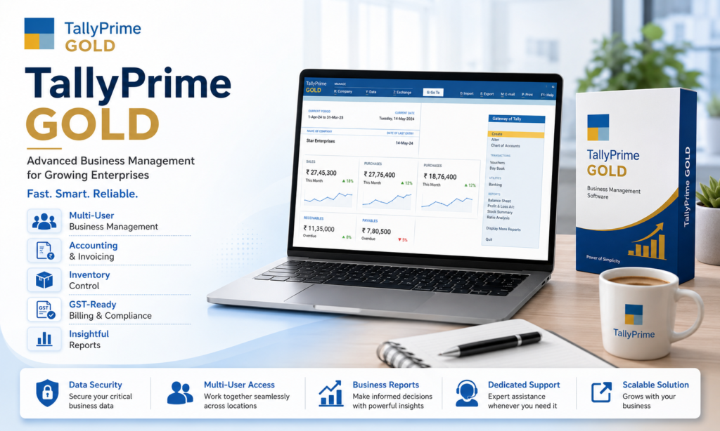 Buy TallyPrime Gold Feature Highlight - Buy Genuine License Online | Software License Hub